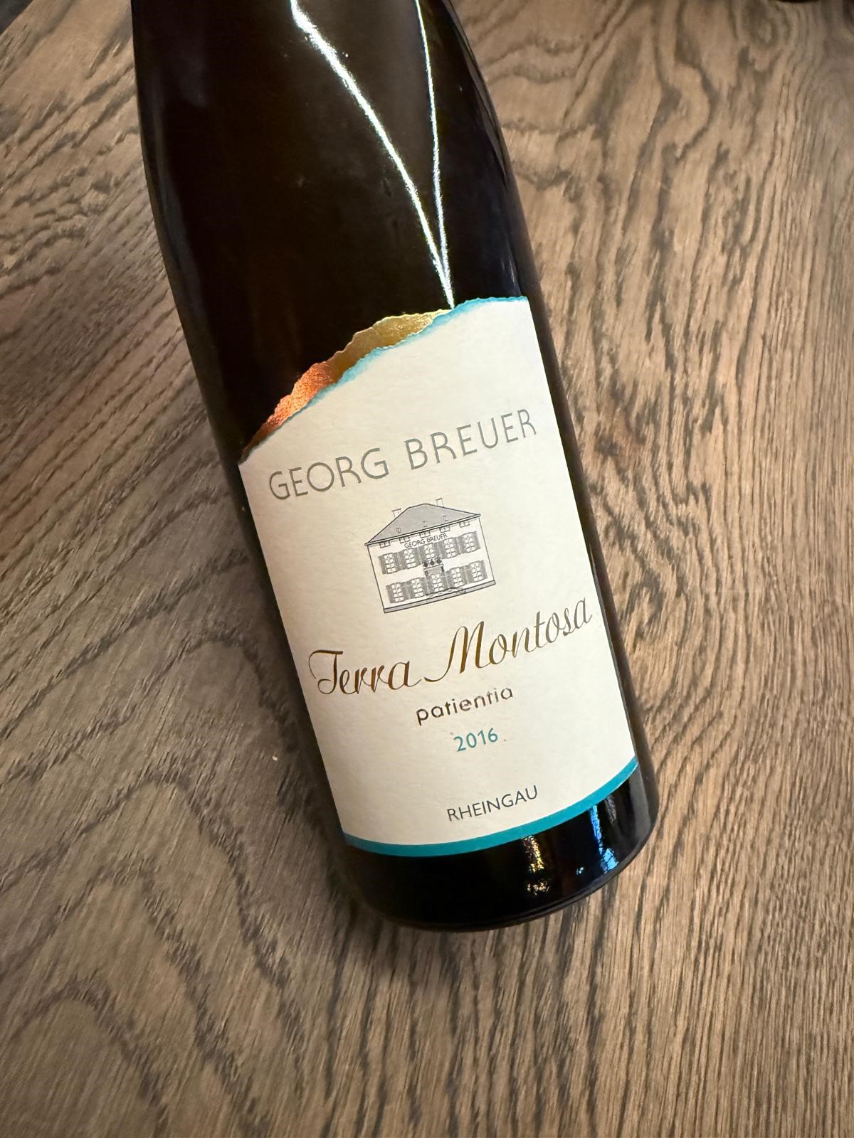 GEORG BREUER TERRA MONTOSA PATIENTA RHEINGAU RIESLING QBA 2016